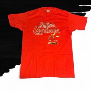 Vintage 80s St Louis Cardinals Shirt Trench Single Stitch Adult Large